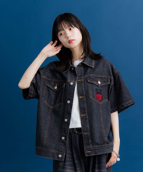 ハグハートデニムシャツ / Hug Heart Denim Shirt（シャツ/ブラウス