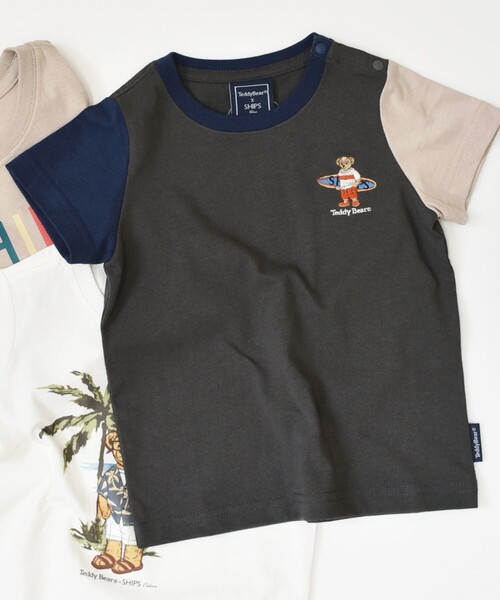 SHIPS Colors(シップス カラーズ)の「SHIPS Colors:80~150cm / TeddyBear(R) コラボ Tシャツ◇(Tシャツ/カットソー・キッズ・ライトブルー/その他/ライトホワイト/ベージュ系その他/ベージュ/ネイビー/ベージュ系その他2/ベージュ系その他3/ホワイト系・100/110/120/130/140/150/80/90)」の6枚目の写真