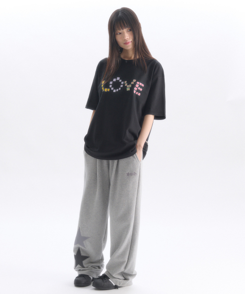 ambler(エムブラー)の「クレヨンラブ グラフィック 半袖Tシャツ AS1302 (ブラック)(Tシャツ/カットソー・レディース・その他・FREE/SMALL/MEDIUM)」の4枚目の写真