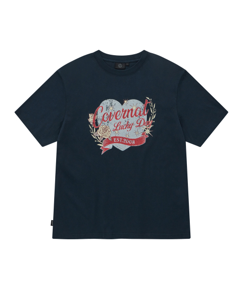 COVERNAT(カバーナット)の「ウィメンズオーバーサイズヴィンテージグラフィックTシャツネイビー(Tシャツ/カットソー・レディース・その他・WS/WM)」の1枚目の写真
