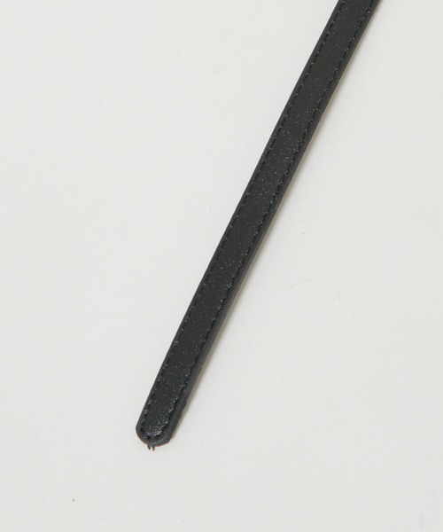 NANO universe（ナノユニバース）の「無段階調整 レクタングル型バックルベルト（ベルト・レディース・ブラック/ベージュ・F）」の5枚目の写真