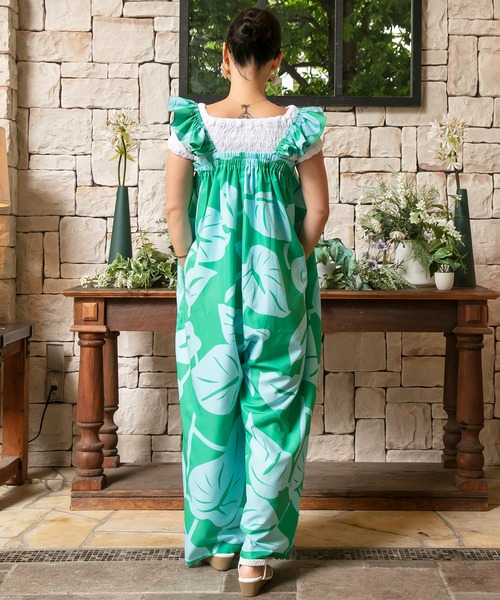 Maunaloa(マウナロア)の「【Maunaloa】アンスリウムサロペットパンツ(サロペット/オーバーオール・レディース・グリーン/ターコイズブルー/パープル・FREE)」の8枚目の写真