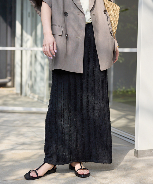 SLOBE IENA（スローブイエナ）の「《シリーズあり/》カットフリルスカート（スカート・レディース・ネイビー/ブラック・FREE）」の8枚目の写真