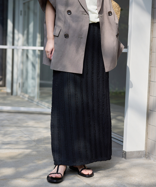 SLOBE IENA（スローブイエナ）の「《シリーズあり/》カットフリルスカート（スカート・レディース・ネイビー/ブラック・FREE）」の9枚目の写真