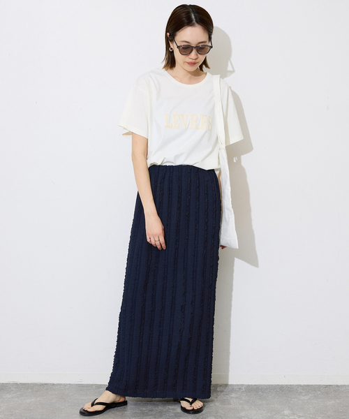 SLOBE IENA（スローブイエナ）の「《シリーズあり/》カットフリルスカート（スカート・レディース・ネイビー/ブラック・FREE）」の15枚目の写真