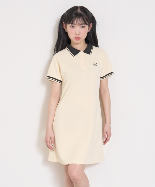 LOVETOXIC（ラブトキシック）の「ポロワンピース（ワンピース・キッズ・アイボリー/ネイビー/トップグレー・M:150cm/L:160cm/130cm/S:140cm）」の2枚目の写真