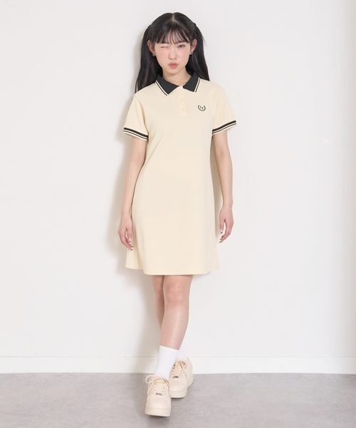 LOVETOXIC(ラブトキシック)の「ポロワンピース(ワンピース・キッズ・アイボリー/ネイビー/トップグレー・M:150cm/L:160cm/130cm/S:140cm)」の7枚目の写真