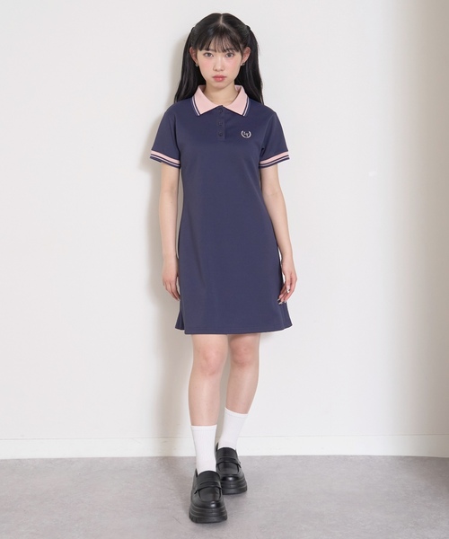 LOVETOXIC(ラブトキシック)の「ポロワンピース(ワンピース・キッズ・アイボリー/ネイビー/トップグレー・M:150cm/L:160cm/130cm/S:140cm)」の9枚目の写真