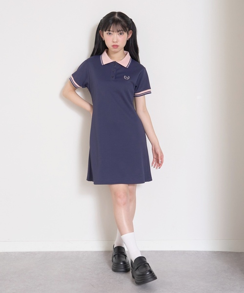 LOVETOXIC(ラブトキシック)の「ポロワンピース(ワンピース・キッズ・アイボリー/ネイビー/トップグレー・M:150cm/L:160cm/130cm/S:140cm)」の10枚目の写真