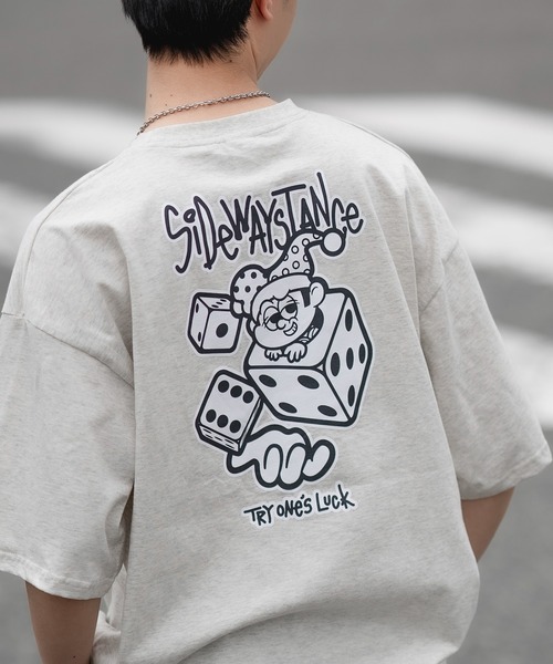 En serio TOKYO(エンソリオトーキョー)の「【SIDEWAYSTANCE】半袖ダイスプリントTシャツ SIDE23-079/SIDE23-123(Tシャツ/カットソー・メンズ・ブラック/カーキ/パープル/オートミール/ホワイト・SMALL/MEDIUM/LARGE/X-LARGE)」の3枚目の写真