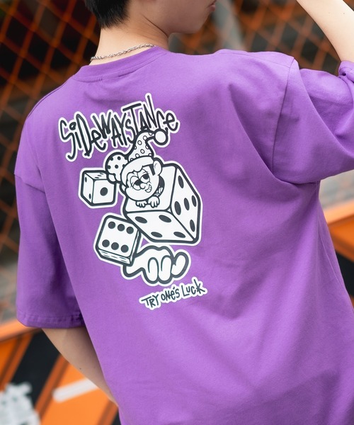 En serio TOKYO(エンソリオトーキョー)の「【SIDEWAYSTANCE】半袖ダイスプリントTシャツ SIDE23-079/SIDE23-123(Tシャツ/カットソー・メンズ・ブラック/カーキ/パープル/オートミール/ホワイト・SMALL/MEDIUM/LARGE/X-LARGE)」の5枚目の写真