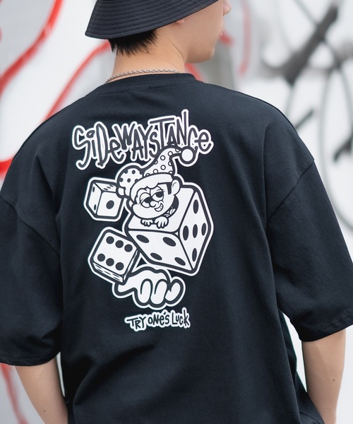 En serio TOKYO(エンソリオトーキョー)の「【SIDEWAYSTANCE】半袖ダイスプリントTシャツ SIDE23-079/SIDE23-123(Tシャツ/カットソー・メンズ・ブラック/カーキ/パープル/オートミール/ホワイト・SMALL/MEDIUM/LARGE/X-LARGE)」の2枚目の写真