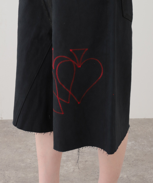 CITYSHOP(シティーショップ)の「TanC TOKYO OLDPARK x TanC EMBROIDERY SH TC26A-051:ハーフパンツ(その他パンツ・レディース・ブラック・32/30)」の7枚目の写真