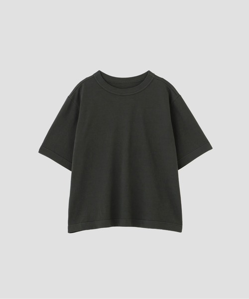 MHL.（エムエイチエル）の「RAW SLUB COTTON JERSEY（Tシャツ/カットソー・レディース・ダークグリーン/ホワイト・2）」の7枚目の写真