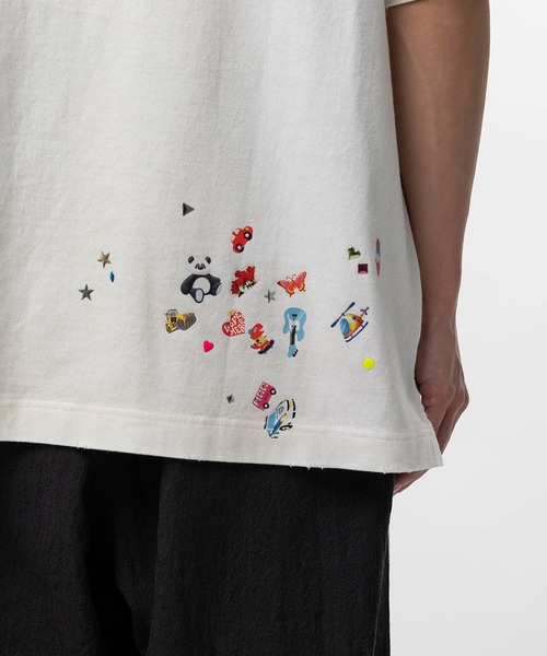 MIHARAYASUHIRO（ミハラヤスヒロ）の「【MIHARAYASUHIRO/ミハラヤスヒロ】KIDS STICKER TEE（Tシャツ/カットソー・メンズ・ホワイト/ブラック・46/44）」の7枚目の写真