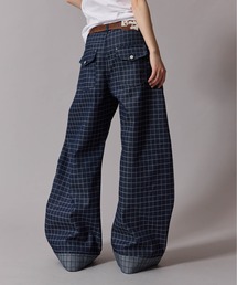CIVVY.（シヴィ―）の「Roll-Up Check Denim - ロールアップチェックデニムパンツ -（デニムパンツ）」
