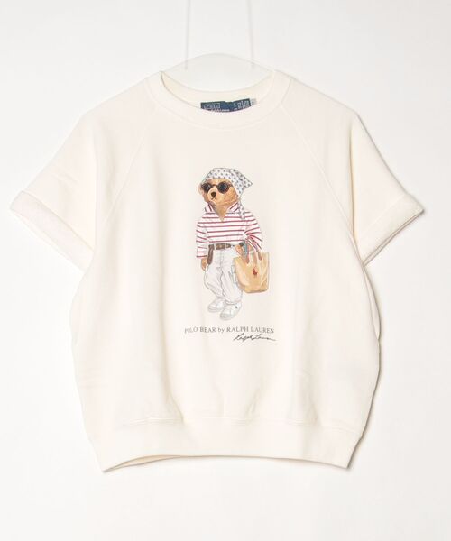 POLO RALPH LAUREN（ポロ ラルフ ローレン）の「Polo ベア フリース ショートスリーブ スウェットシャツ（Tシャツ/カットソー・レディース・ホワイト・M/S/XS/L/XL）」の3枚目の写真
