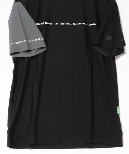 LUXE/R GOLF(ラグジュ ゴルフ)の「(RM)【LUXE/R GOLF】ストレッチ スムース ロゴ ハイネック バイカラー Tシャツ(Tシャツ/カットソー・メンズ・ネイビー/チャコールグレー/ブラック/ホワイト・X-LARGE/LARGE/MEDIUM)」の6枚目の写真