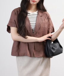 EGLANTINE リネン半袖ショートジャケット