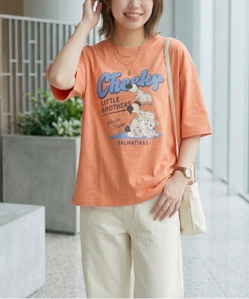 Disney(ディズニー)の「【DISNEY/ディズニー】キャラクタープリント半袖Tシャツ(WIDEシルエット)(Tシャツ/カットソー・レディース・ミント/オフホワイト/オレンジ/ラベンダー・LARGE/MEDIUM)」の2枚目の写真