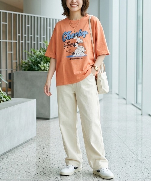 Disney(ディズニー)の「【DISNEY/ディズニー】キャラクタープリント半袖Tシャツ(WIDEシルエット)(Tシャツ/カットソー・レディース・ミント/オフホワイト/オレンジ/ラベンダー・LARGE/MEDIUM)」の14枚目の写真