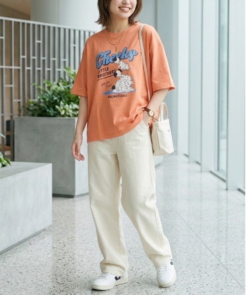Disney(ディズニー)の「【DISNEY/ディズニー】キャラクタープリント半袖Tシャツ(WIDEシルエット)(Tシャツ/カットソー・レディース・ミント/オフホワイト/オレンジ/ラベンダー・LARGE/MEDIUM)」の15枚目の写真
