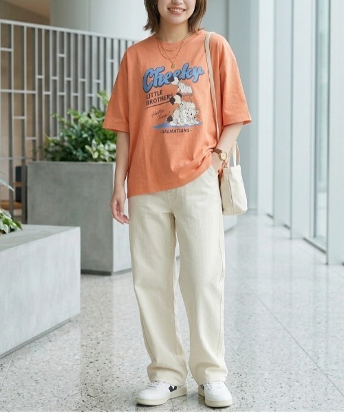 Disney(ディズニー)の「【DISNEY/ディズニー】キャラクタープリント半袖Tシャツ(WIDEシルエット)(Tシャツ/カットソー・レディース・ミント/オフホワイト/オレンジ/ラベンダー・LARGE/MEDIUM)」の13枚目の写真