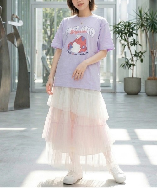 Disney(ディズニー)の「【DISNEY/ディズニー】キャラクタープリント半袖Tシャツ(WIDEシルエット)(Tシャツ/カットソー・レディース・ミント/オフホワイト/オレンジ/ラベンダー・LARGE/MEDIUM)」の17枚目の写真