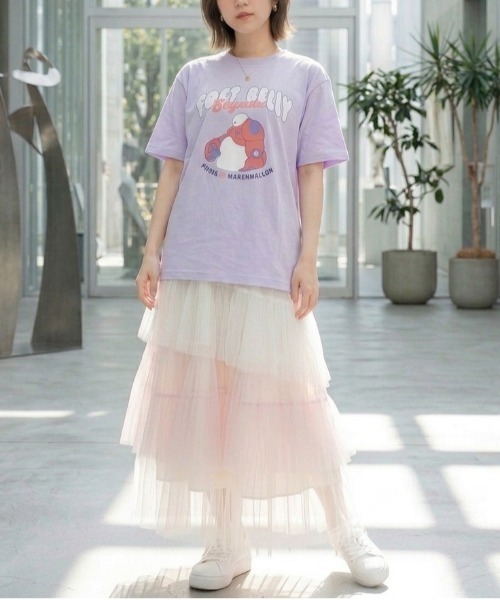 Disney(ディズニー)の「【DISNEY/ディズニー】キャラクタープリント半袖Tシャツ(WIDEシルエット)(Tシャツ/カットソー・レディース・ミント/オフホワイト/オレンジ/ラベンダー・LARGE/MEDIUM)」の18枚目の写真