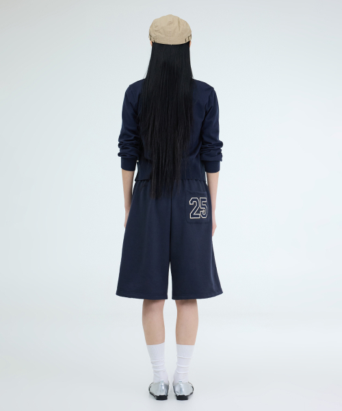 PORTERNA(ポルテナ)の「TRACK LINE BERMUDA SWEAT SHORTS-2COLOR(その他パンツ・レディース・ネイビー/ホワイト・OS)」の20枚目の写真