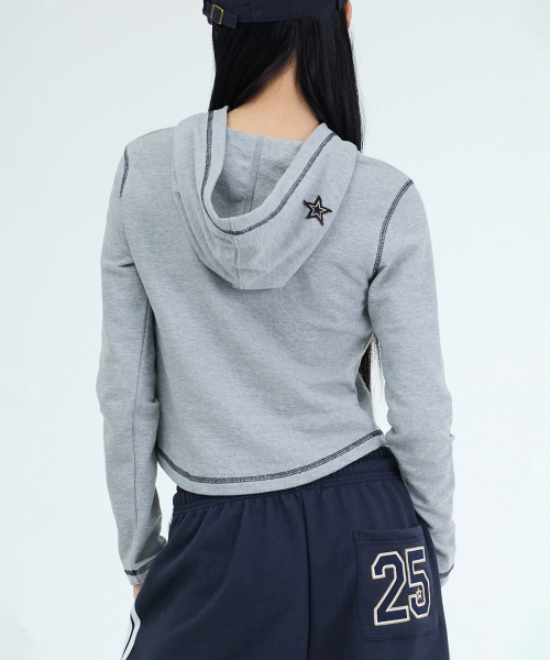 PORTERNA(ポルテナ)の「TRACK LINE BERMUDA SWEAT SHORTS-2COLOR(その他パンツ・レディース・ネイビー/ホワイト・OS)」の5枚目の写真