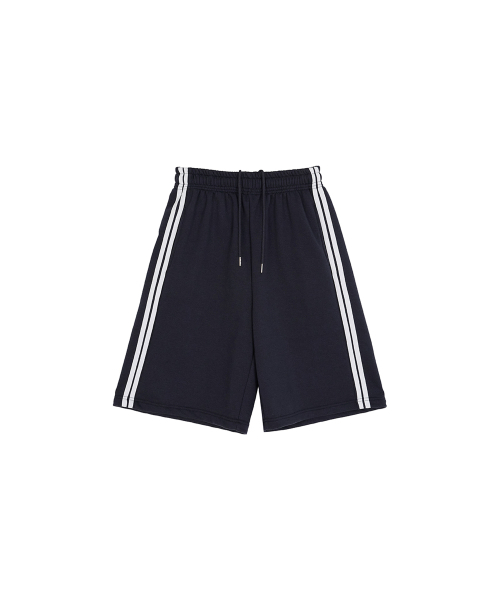 PORTERNA(ポルテナ)の「TRACK LINE BERMUDA SWEAT SHORTS-2COLOR(その他パンツ・レディース・ネイビー/ホワイト・OS)」の16枚目の写真