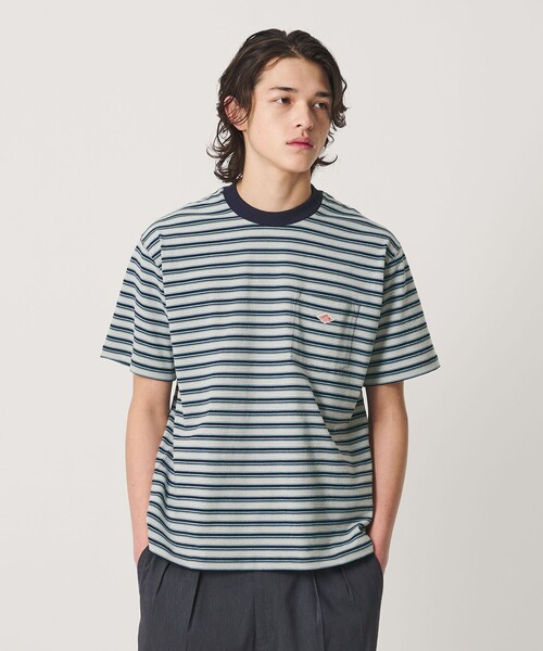 DANTON＞ポケット ボーダー Tシャツ（Tシャツ/カットソー）｜DANTON