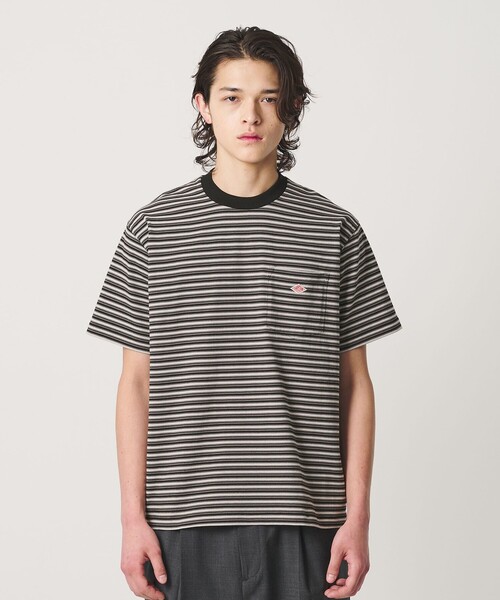 DANTON(ダントン)の「<DANTON>ポケット ボーダー Tシャツ(Tシャツ/カットソー・メンズ・オフホワイト/ターコイズブルー系/ダークグレー・L/M/XL)」の21枚目の写真