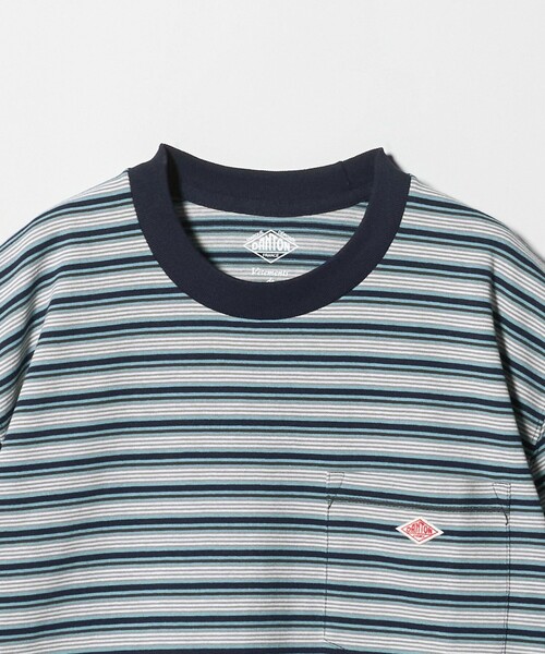 DANTON(ダントン)の「<DANTON>ポケット ボーダー Tシャツ(Tシャツ/カットソー・メンズ・オフホワイト/ターコイズブルー系/ダークグレー・L/M/XL)」の16枚目の写真