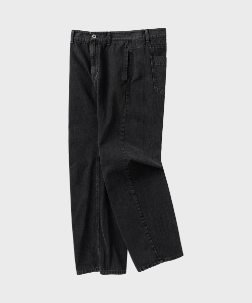 NONBLANK（ノンブランク）の「ガーメントダイカーブデニムパンツ_DARK GREY（デニムパンツ・メンズ・グレー・MEDIUM/LARGE/X-LARGE）」の3枚目の写真