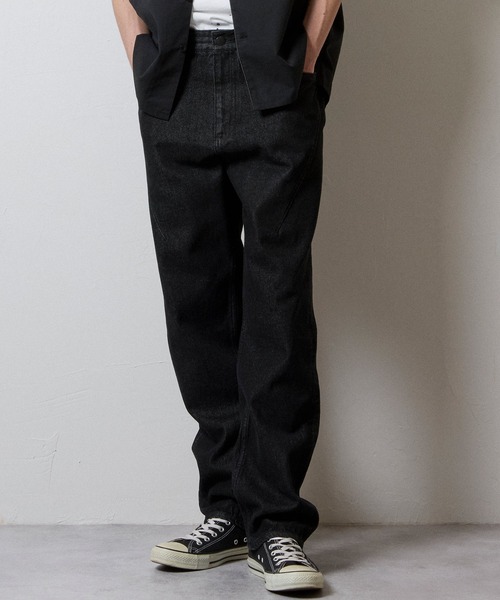 NUMBER (N)INE(ナンバーナイン)の「STRAIGHT DENIM JEANS ONE WASH / ストレート デニム ジーンズ ワンウォッシュ(デニムパンツ・メンズ・ブラック/インディゴブルー・2/3/4)」の2枚目の写真