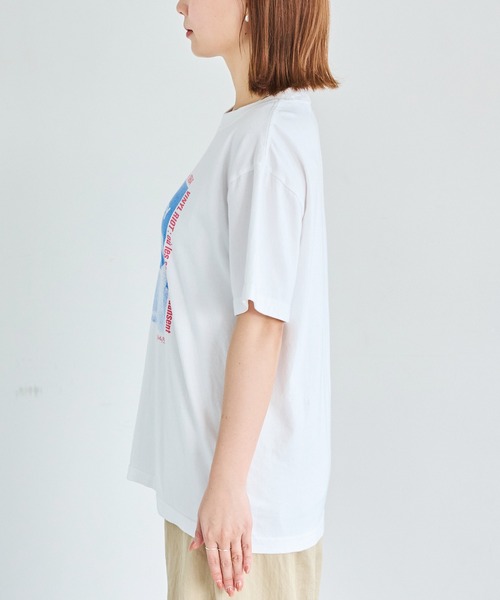 TRICOMER(トリコメル)の「【TRICOMER】ヴィンテージライク プリントロゴTシャツ|PARIS KENTUCKY(Tシャツ/カットソー・レディース・ホワイト・F)」の3枚目の写真