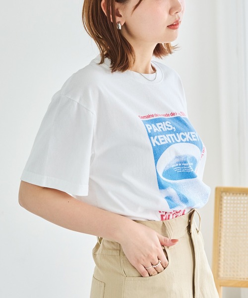 TRICOMER(トリコメル)の「【TRICOMER】ヴィンテージライク プリントロゴTシャツ|PARIS KENTUCKY(Tシャツ/カットソー・レディース・ホワイト・F)」の20枚目の写真