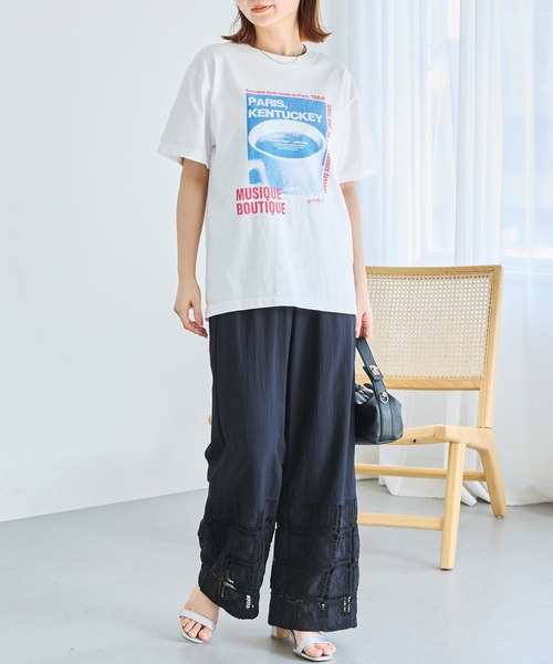 TRICOMER(トリコメル)の「【TRICOMER】ヴィンテージライク プリントロゴTシャツ|PARIS KENTUCKY(Tシャツ/カットソー・レディース・ホワイト・F)」の7枚目の写真