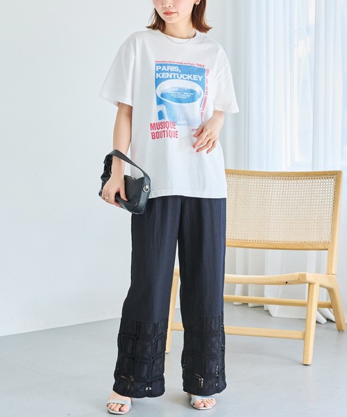 TRICOMER(トリコメル)の「【TRICOMER】ヴィンテージライク プリントロゴTシャツ|PARIS KENTUCKY(Tシャツ/カットソー・レディース・ホワイト・F)」の9枚目の写真