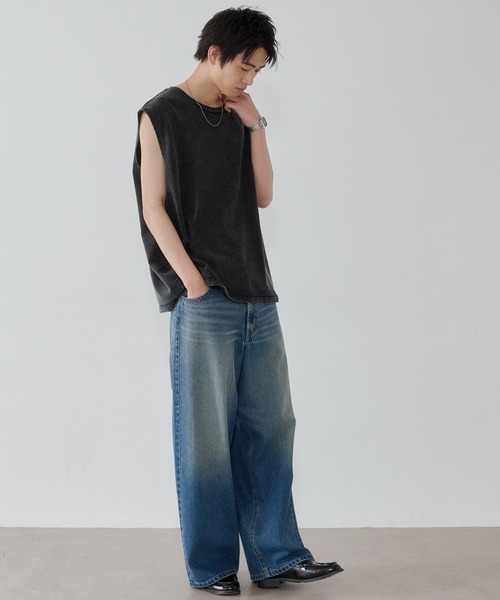 WEGO(ウィゴー)の「WEGO/【26年春夏新作】コットンクルーネックT(タンクトップ・メンズ・ブラック系その他/ホワイト/ブラック・MEDIUM/LARGE)」の19枚目の写真