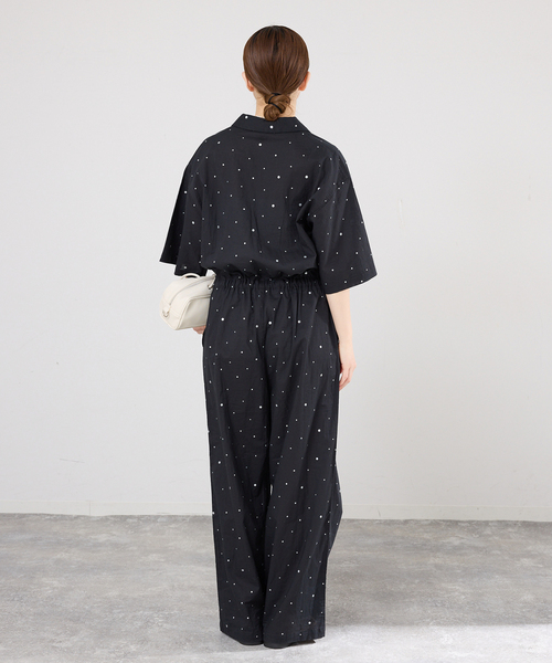 IENA(イエナ)の「別注 COUTURE D'ADAM/クチュールドアダム Tiered Jamp suit 26SS-278(つなぎ/オールインワン・レディース・ブラック・FREE)」の10枚目の写真