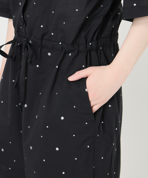 IENA(イエナ)の「別注 COUTURE D'ADAM/クチュールドアダム Tiered Jamp suit 26SS-278(つなぎ/オールインワン・レディース・ブラック・FREE)」の19枚目の写真
