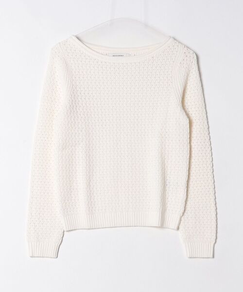 BANANA REPUBLIC FACTORY STORE（バナナリパブリック ファクトリーストア）の「BANANA REPUBLIC FACTORY STORE　　コットン ボートネック クロシェ セーター（ニット/セーター・レディース・ホワイト/レッド/ネイビー・L/M/S/XS）」の5枚目の写真