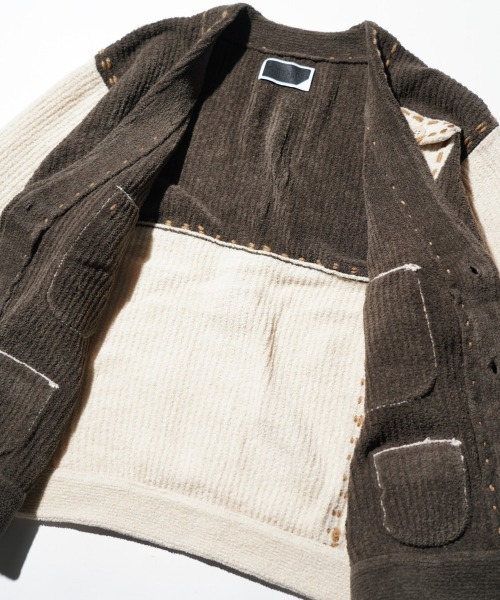 PHINGERIN(フィンガリン)の「PHINGERIN / フィンガリン PG1 POCKET CARDIGAN (PD-252-KN-021)(カーディガン/ボレロ・メンズ・ベージュ・LARGE)」の12枚目の写真