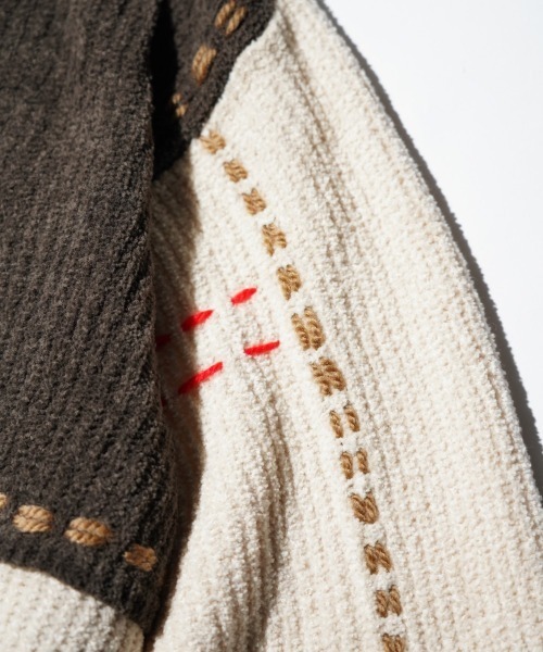 PHINGERIN(フィンガリン)の「PHINGERIN / フィンガリン PG1 POCKET CARDIGAN (PD-252-KN-021)(カーディガン/ボレロ・メンズ・ベージュ・LARGE)」の15枚目の写真