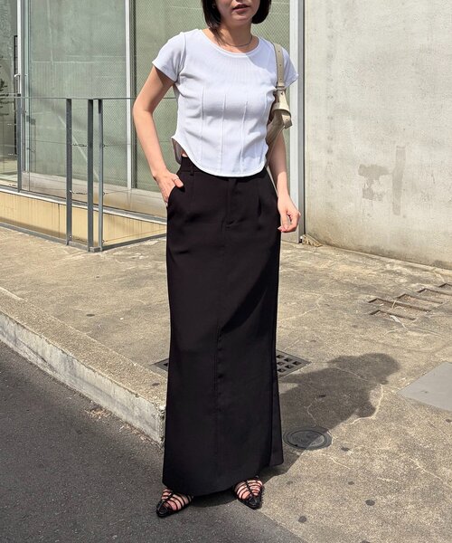 CAPRICIEUX LE'MAGE(カプリシューレマージュ)の「コルセットT(Tシャツ/カットソー・レディース・ホワイト/イエロー/ブラウン/ブラック・FREE)」の18枚目の写真
