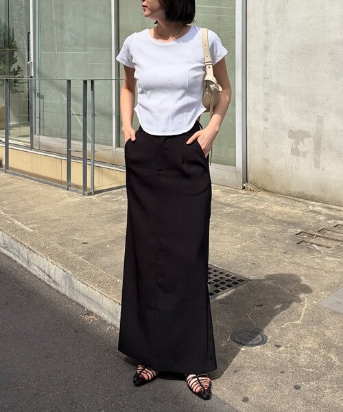 CAPRICIEUX LE'MAGE(カプリシューレマージュ)の「コルセットT(Tシャツ/カットソー・レディース・ホワイト/イエロー/ブラウン/ブラック・FREE)」の18枚目の写真