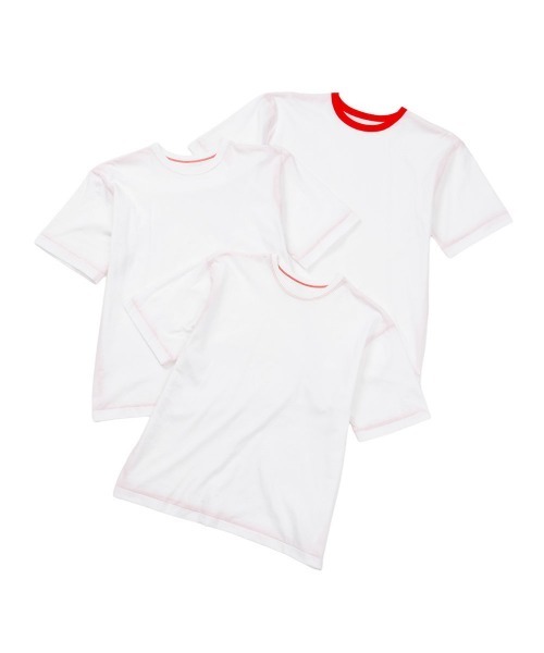 HANES(ヘインズ)の「【Hanes/ヘインズ】レディース 【3枚組】リバーシブルクルーネックTシャツ by THE DODO JEAN(Tシャツ/カットソー・レディース・ブラック/ホワイト/レッド・MEDIUM)」の2枚目の写真